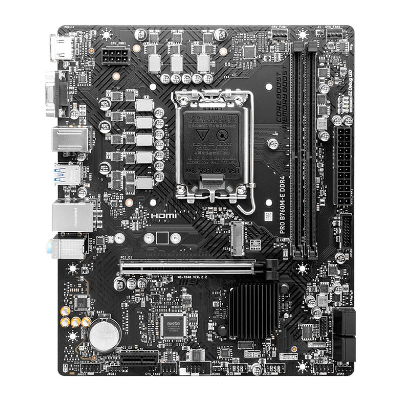Placa Madre MSI PRO B760M-E DDR4 (Intel B760, LGA1700, DDR4, mATX)