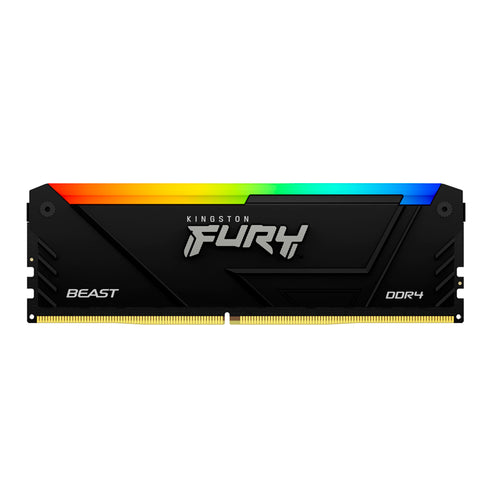 Memoria RAM Kingston Fury Beast RGB 16GB DDR4-3200 (CL16, DIMM, Negro)