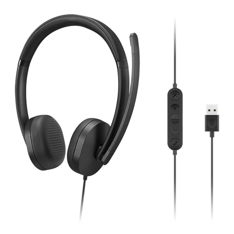Audífonos Lenovo Gen 2 con Micrófono USB-A ENC Negro