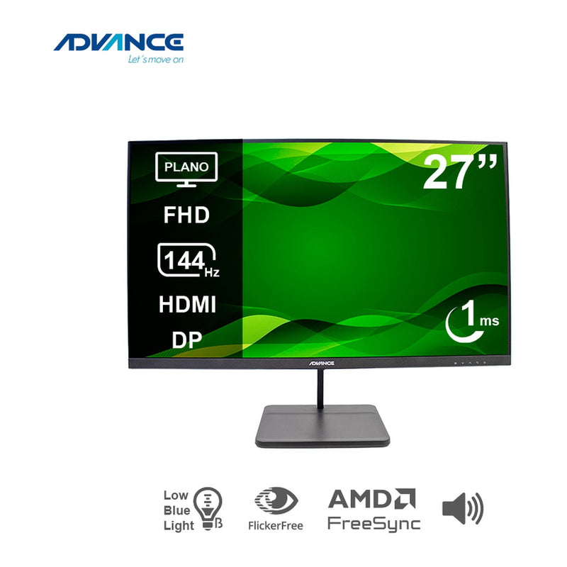 Monitor Advance ADV-2755S 27" FHD IPS 144Hz (HDMI/DP, Parlantes)