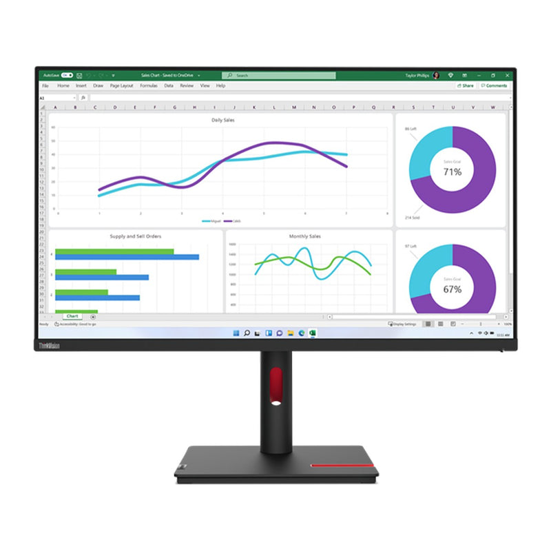 Monitor Lenovo ThinkVision T32h-30 31.5" QHD IPS USB-C (HDMI 2.1/DP/RJ-45)