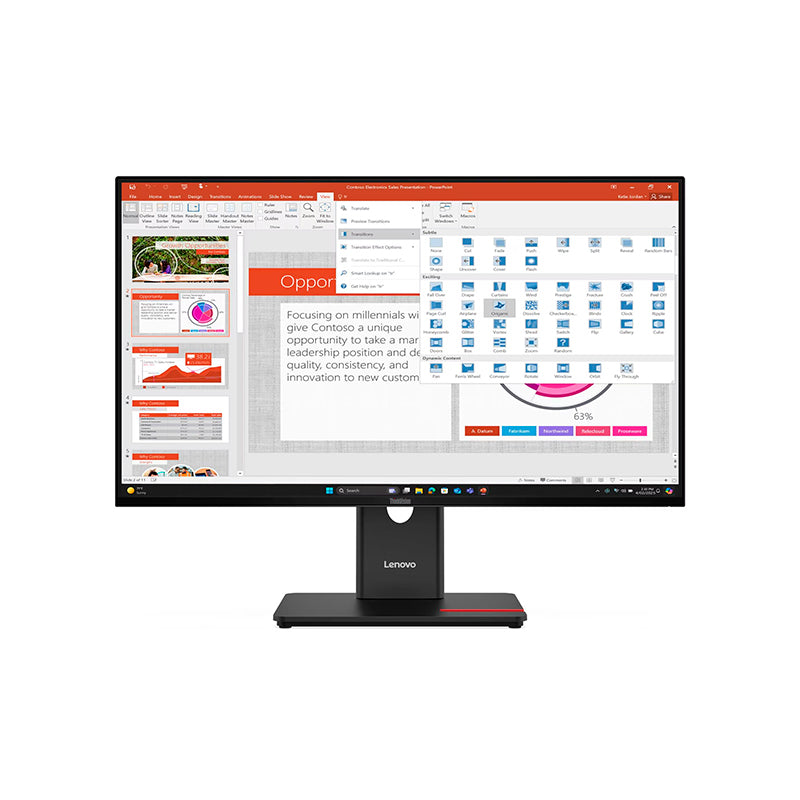 Monitor Lenovo ThinkVision T27-40 27" FHD IPS 120Hz USB-C (HDMI/DP/VGA)
