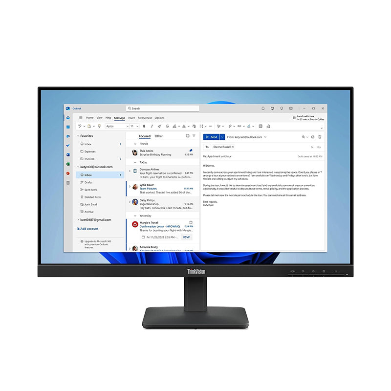 Monitor Lenovo ThinkVision S24-4e 23.8" FHD IPS 100Hz (HDMI/VGA)