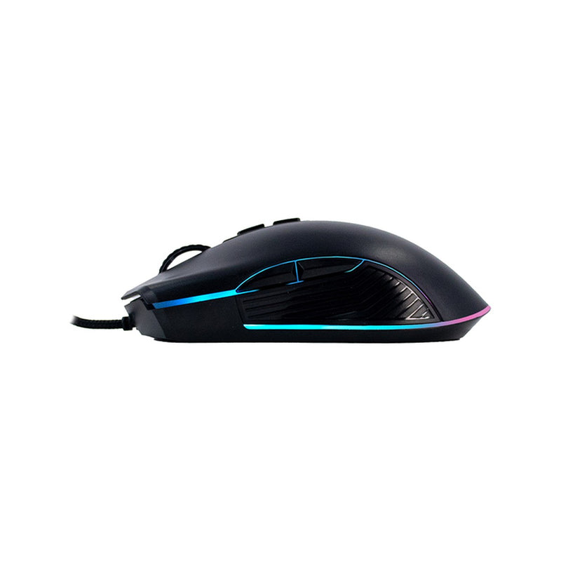 Mouse Gamer Teros TE-1233G RGB 7 Botones (7200 DPI, USB, Negro)