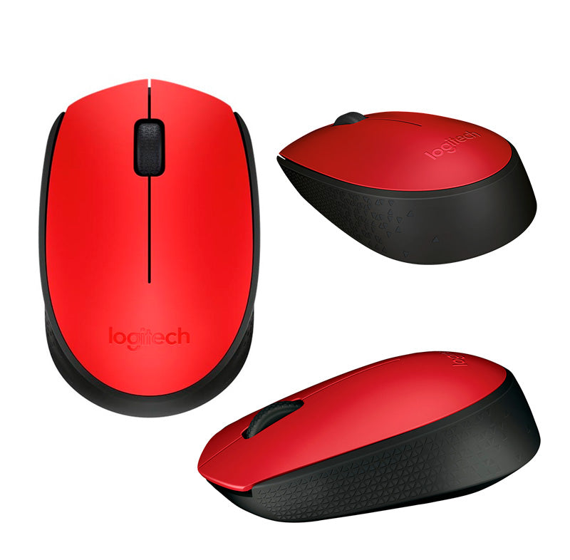 Mouse Inalámbrico Logitech M170 ambidiestro 2.4 GHz, rojo