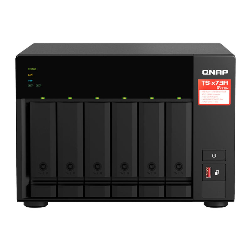 Servidor NAS QNAP TS-673A (6 Bahías, Ryzen V1500B, 8GB, 2.5GbE)