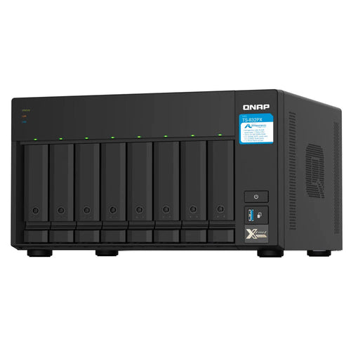 Servidor NAS QNAP TS-832PX-4G 8 Bahías ARM Quad-Core 4GB (10GbE SFP+, 2.5GbE)