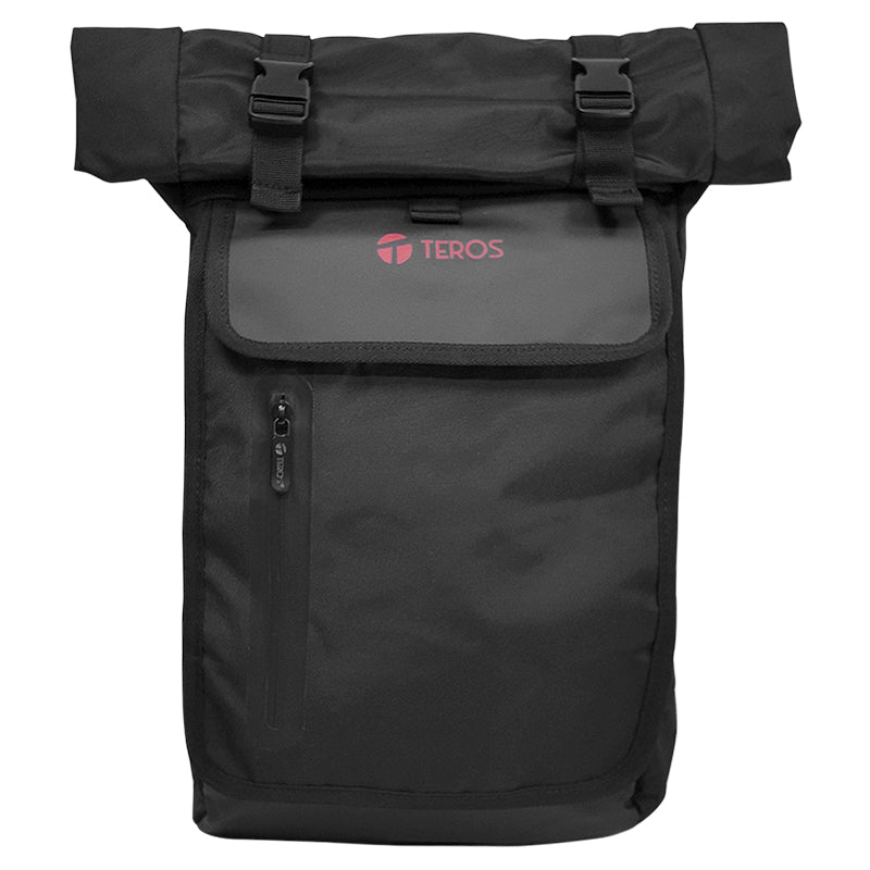 Mochila Gamer Teros Vision TE-ACS9018BK para Laptop 15.6" (Cierre Enrollable, Negro)