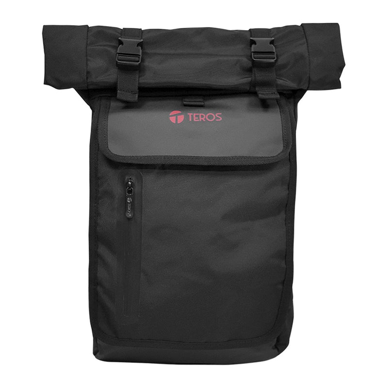 Mochila Gamer Teros Vision TE-ACS9018BK para Laptop 15.6" (Cierre Enrollable, Negro)