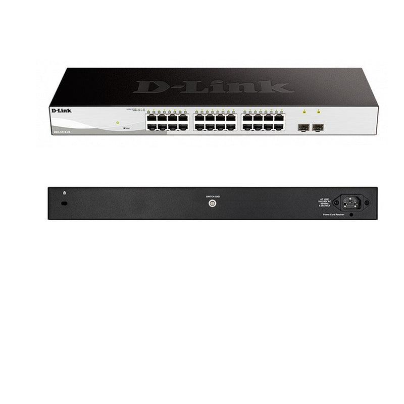 Switch Administrable D-Link DGS-1210-26, 24 puertos GbE + 2 SFP 1GbE (Smart Managed)