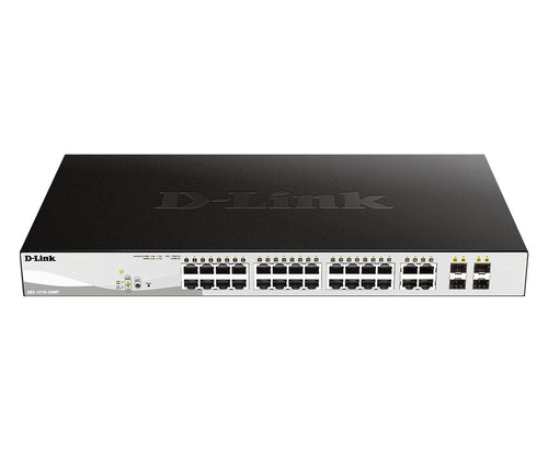 Switch Administrable PoE D-Link DGS-1210-28MP, 24 puertos GbE PoE + 4 SFP