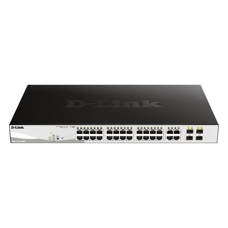Switch Administrable PoE D-Link DGS-1210-28MP, 24 puertos GbE PoE + 4 SFP