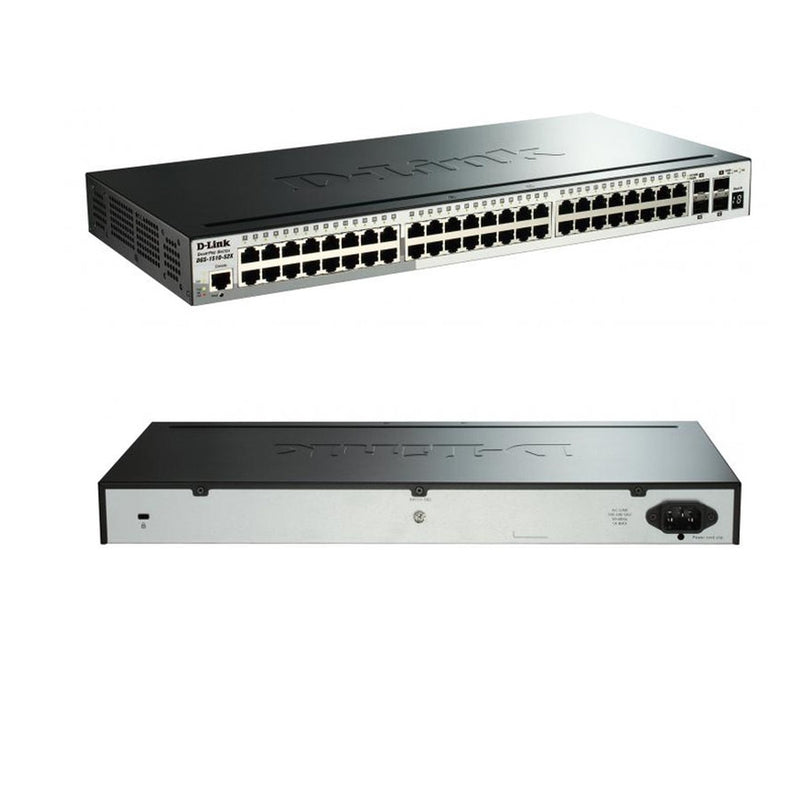 Switch Administrable D-Link DGS-1510-52X SmartPro, 48 puertos Gigabit + 4 SFP+ 10G