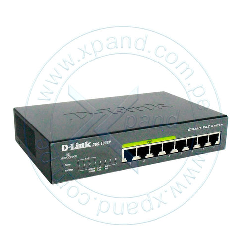 Switch Smart PoE D-Link DGS-1100-08P, 8 puertos RJ45 Gigabit (Capa 2)