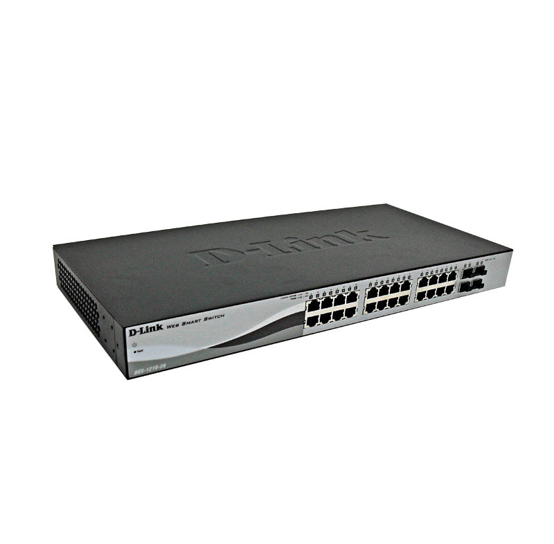 Switch Web Smart D-Link DGS-1210-28, 24 puertos GbE + 4 SFP (administrable)