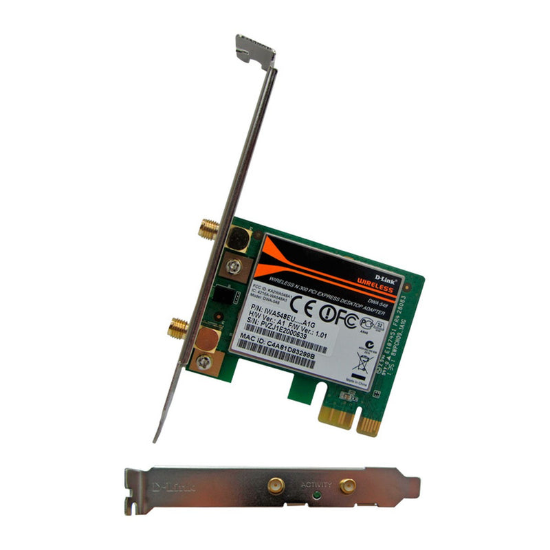 Tarjeta de Red Wi-Fi D-Link DWA-548 N300 (PCI-Express, 2 Antenas)
