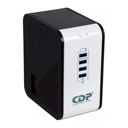 Regulador de Voltaje CDP R2CU-AVR1008i 1000VA/500W (8 Tomas, 4 Puertos USB)