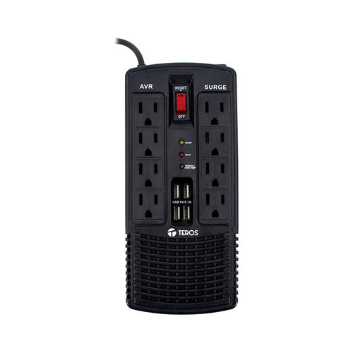 Estabilizador de Voltaje Teros TE-7180N AVR 1200VA/600W con 4 USB