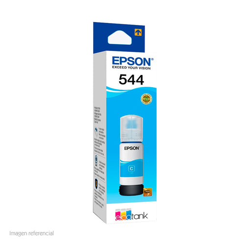 Botella de Tinta Epson T544220 Cyan 65ml (EcoTank L3110/L3210/L5290 y más)
