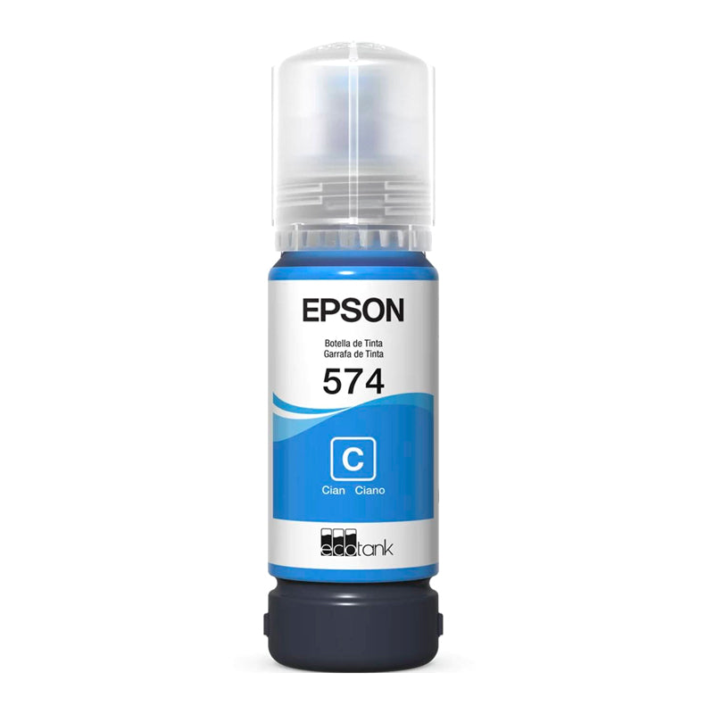 Botella de Tinta Epson T574220 Cyan (EcoTank serie 574)