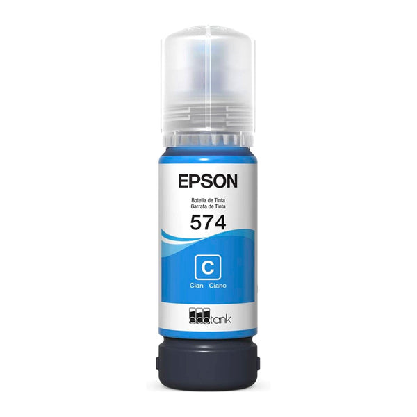 Botella de Tinta Epson T574220 Cyan (EcoTank serie 574)