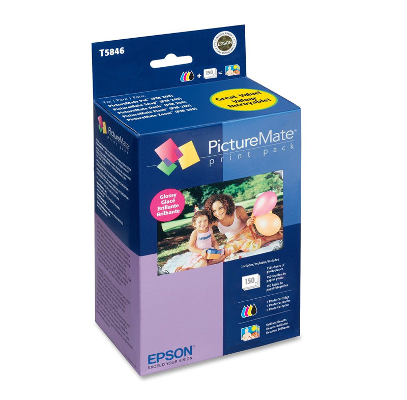 Kit de Impresión Fotográfica Epson T5846 PictureMate (Cartucho + Papel)