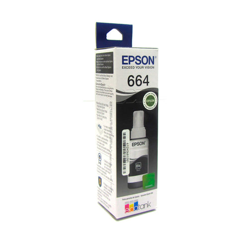 Botella de Tinta Epson T664120 Negro 70ml (EcoTank serie 664, L200)