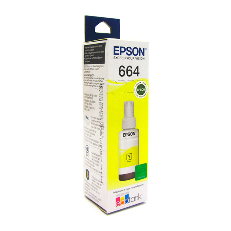 Botella de Tinta Epson T664420 Amarillo 70ml (EcoTank serie 664, L200)