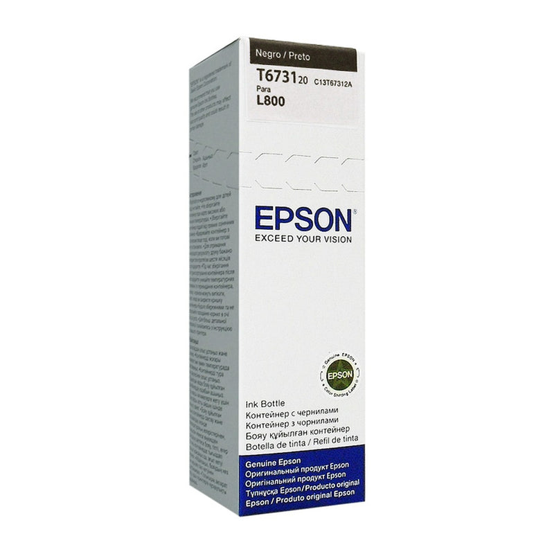 Botella de Tinta Epson T673120 Negro 70ml (EcoTank fotográfica L800)