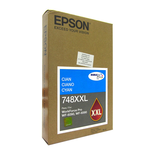 Cartucho de Tinta Epson 748XXL Cyan Extra Alta Capacidad (WorkForce Pro WF-6090/6590/8090/8590)