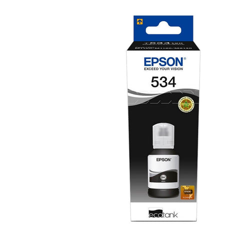 Botella de Tinta Epson T534120 Negro 120ml (EcoTank Monocromática M1100/M2170 y más)