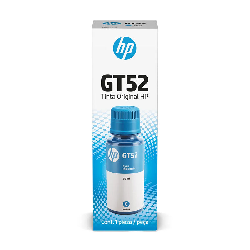 Botella de Tinta Original HP GT52 Cyan 70ml (DeskJet GT / Ink Tank / Smart Tank)