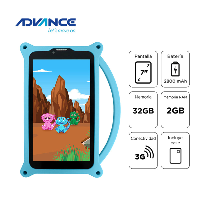 Tablet Advance Intro TR6955, 7 IPS, 2GB RAM, 32GB, 3G, Dual SIM, Android 11
