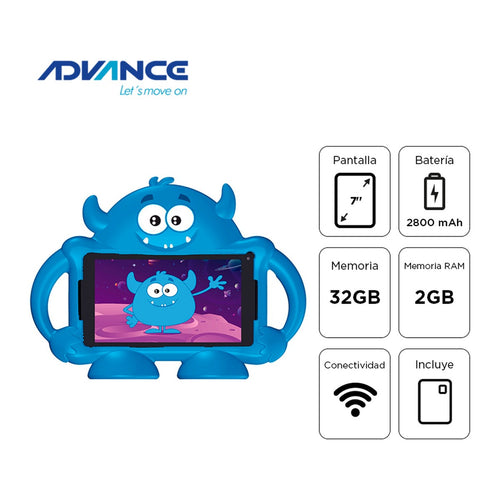Tablet Advance Intro TR6965 7" WiFi (2GB/32GB, Android 12 Go, azul)