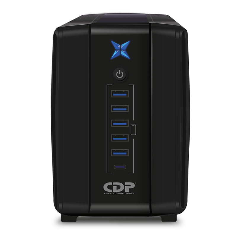 UPS Interactivo CDP R-UPR1008i 1000VA/500W (8 Tomas, 6 USB)