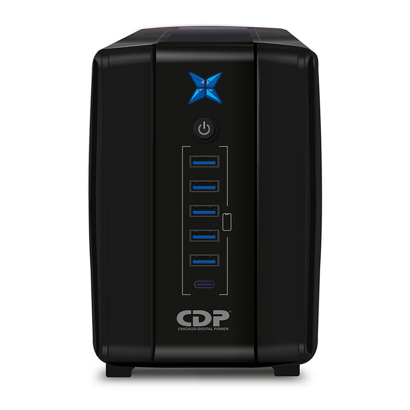 UPS Interactivo CDP R-UPR758i 750VA/375W (8 Tomas, 6 USB)